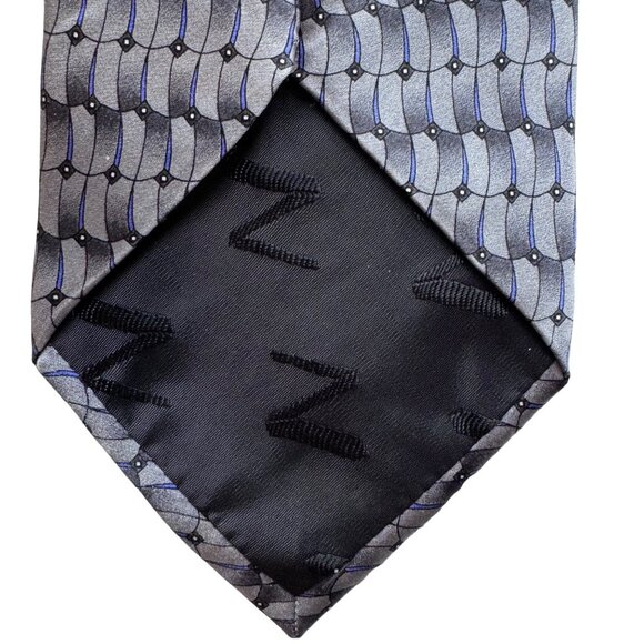 Ziggurat Silk Men Neck Tie by Mulberry Neckwear Geometric W 3.5 x L 60 - Picture 13 of 13